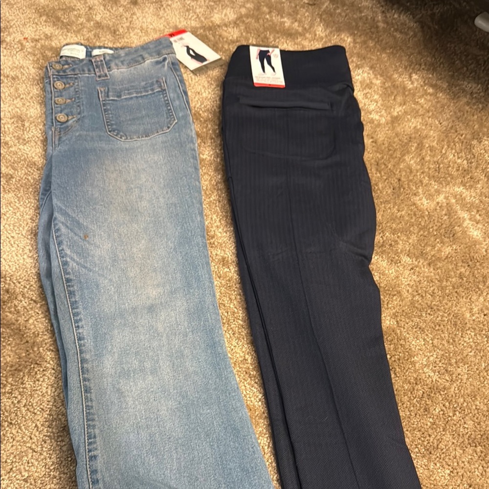 Blue Jeans and Navy Pants Set